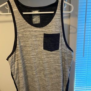 Grey and Dark Grey tank top